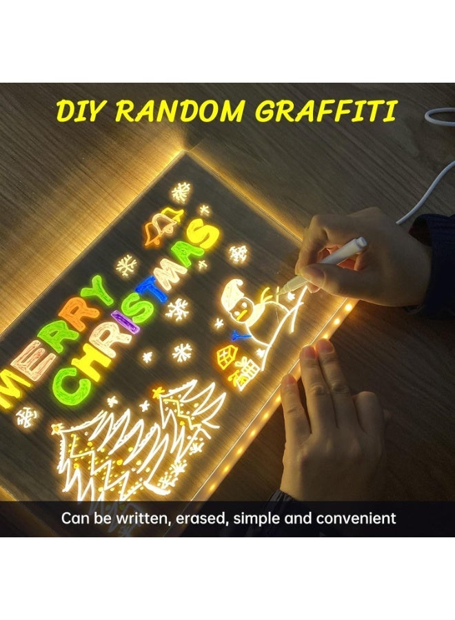 An illuminated acrylic notepad (LED Message Board), ideal for home decor, leaving notes, or as a creative gift. - Image 4